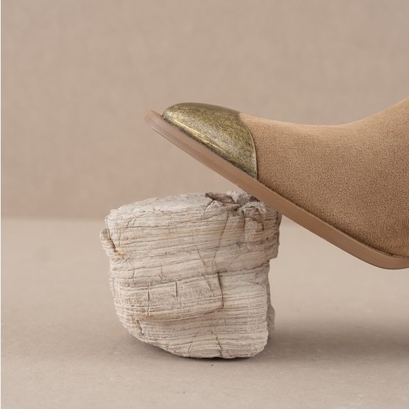 Rhinestone Studded Western Booties with Metal Toe - Oasis Society - Picture 4 of 5